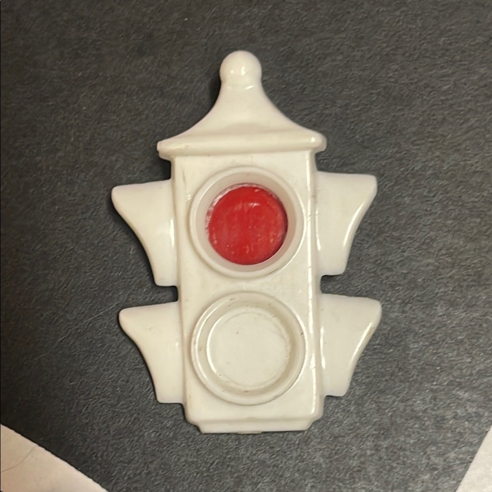 Vintage Red & Green Traffic Light Shaped pin brooch